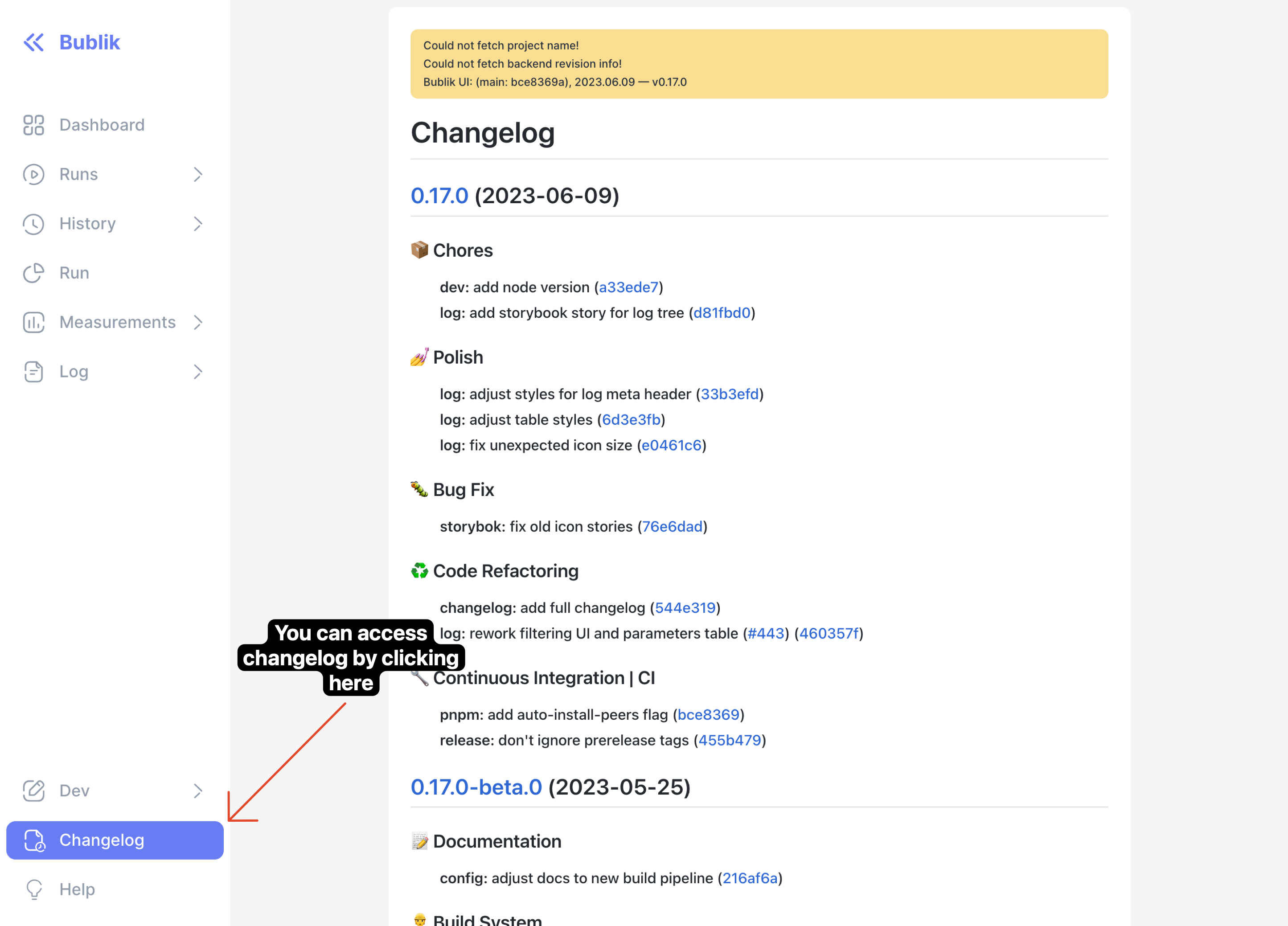New changelog