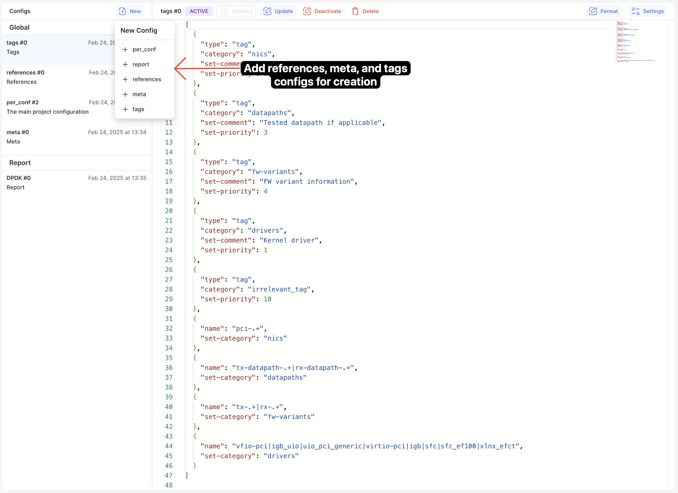 New Config Types