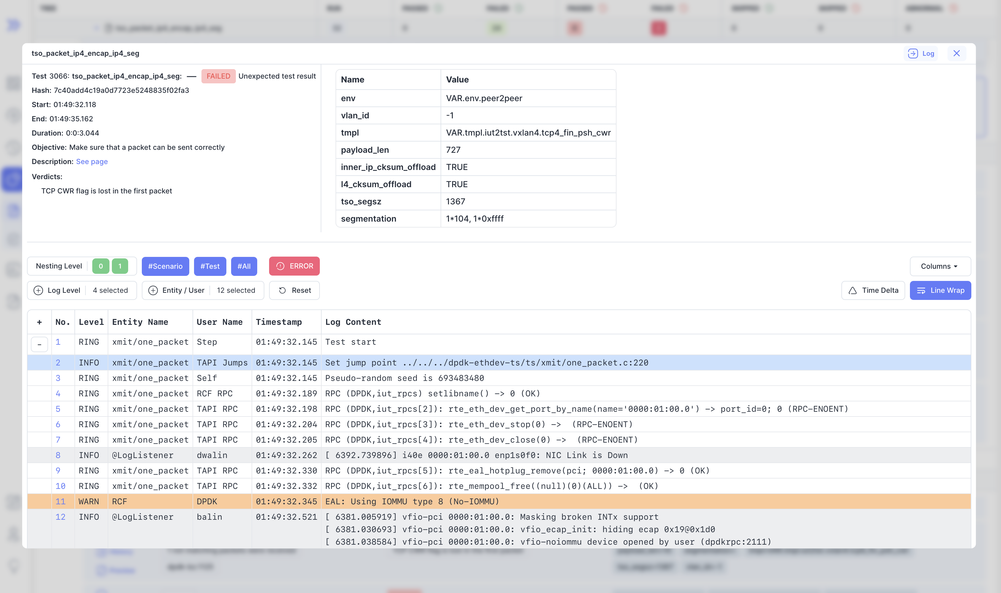 Log Preview Modal