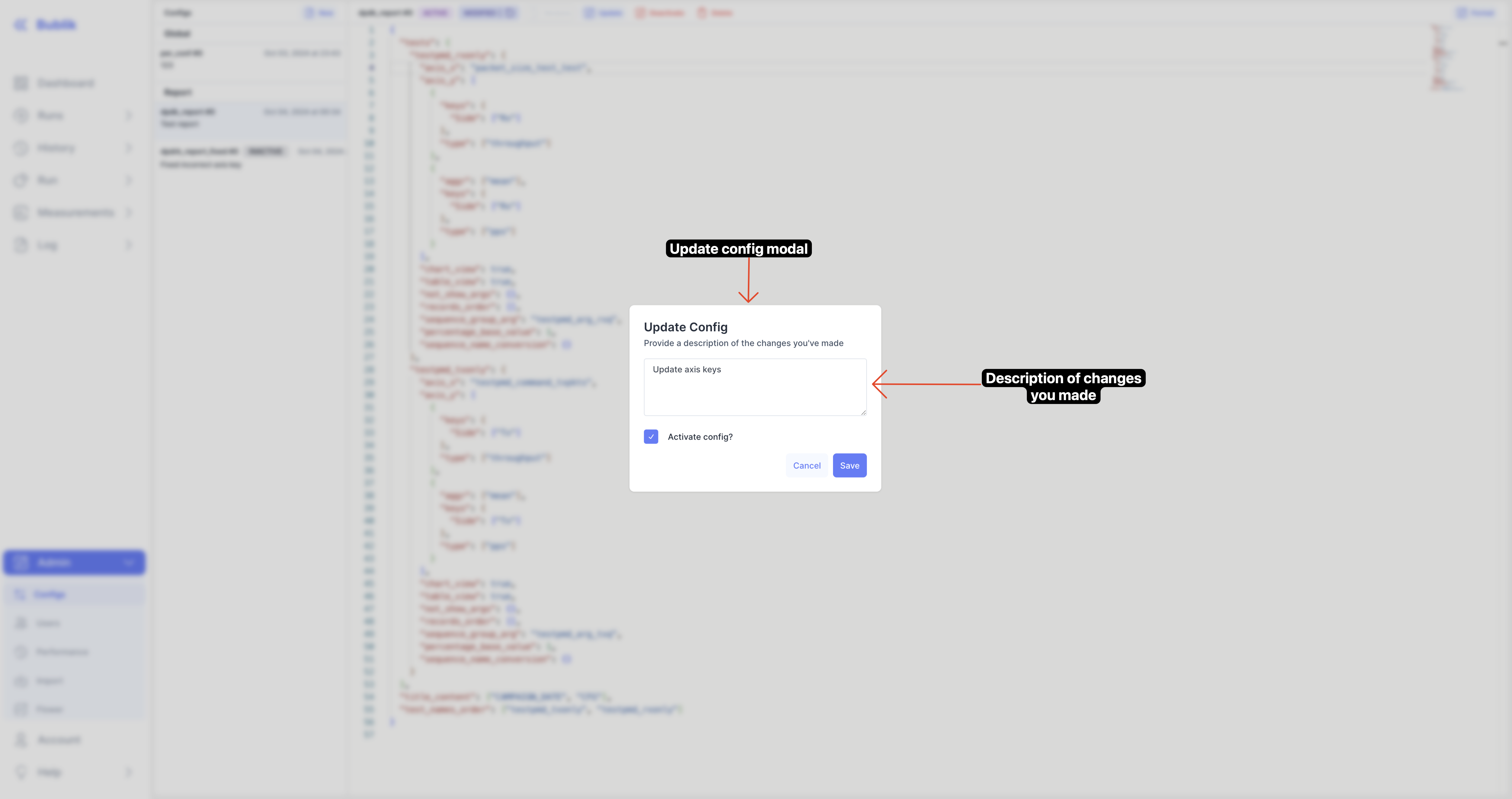 Update Config Modal